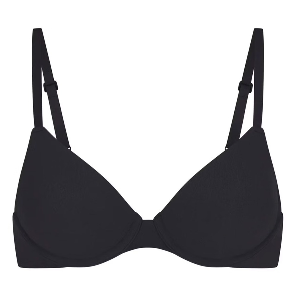 Skims Fits Everybody T-Shirt Bra, Onyx, 34C